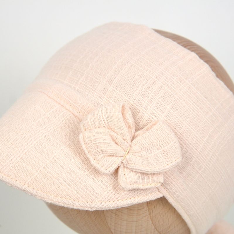 Muślinowy daszek/opaska z daszkiem LINEN LOOK