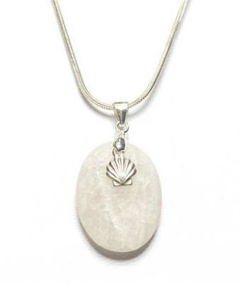 Genuine Beach Stone Cape May Diamond Necklace