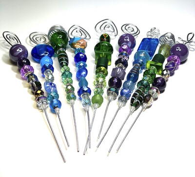 Colorful Beaded Indoor Decorative Plant Stake