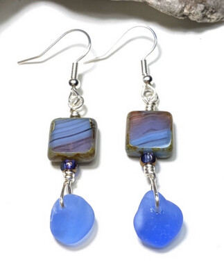 Cobalt Blue Dangle Earrings