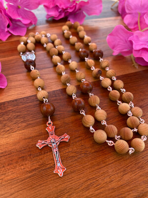 Handmade Rosewood Catholic Rosary Prayer Beads