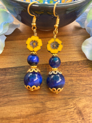 Ukraine Support Handmade Jewelry Gemstone Earrings