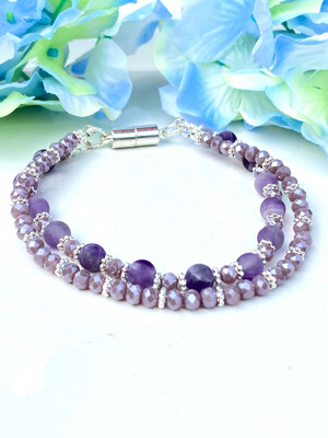 Handmade Jewelry Amethyst Gemstone Bracelet Gift For Her