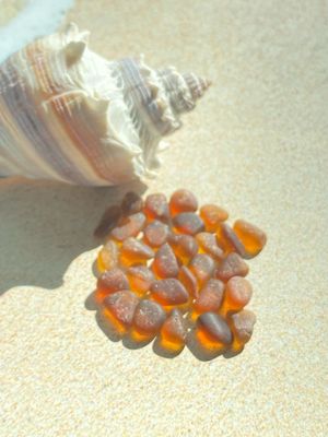 Genuine Beach Found Raw Brown Sea Glass