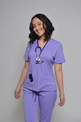 JOGGER SCRUB MUJER CUELLO EN V