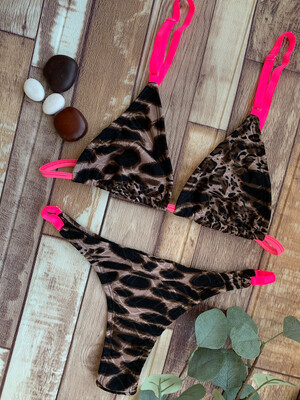 Bikini Print bretel rosa