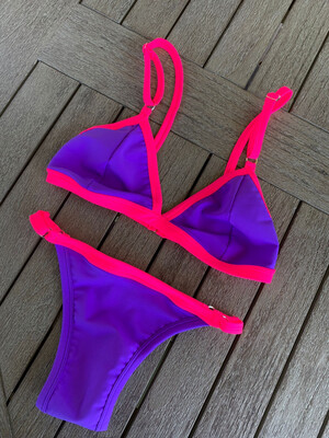 Bikini Sunset violeta con fucsia