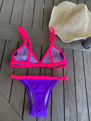 Bikini Sunset violeta con fucsia