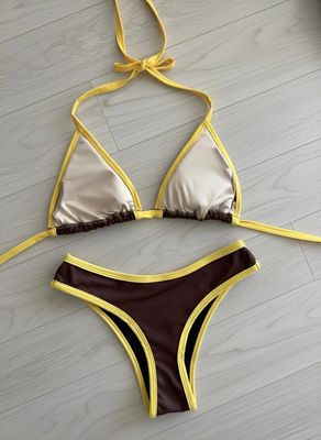 Bikini Ibiza chocolate y amarillo