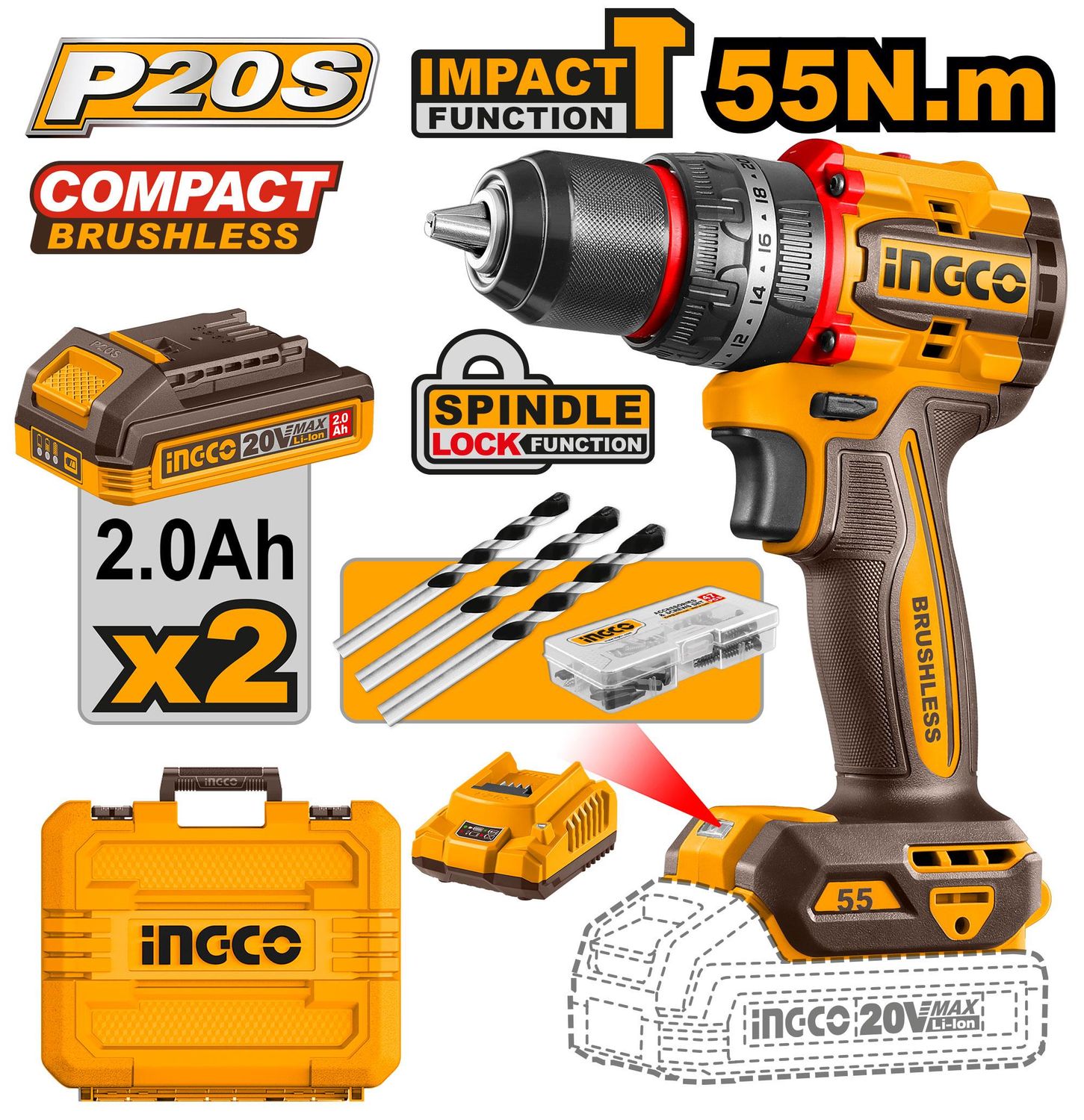 CIDLI20558 - Impact Drill Li-ion