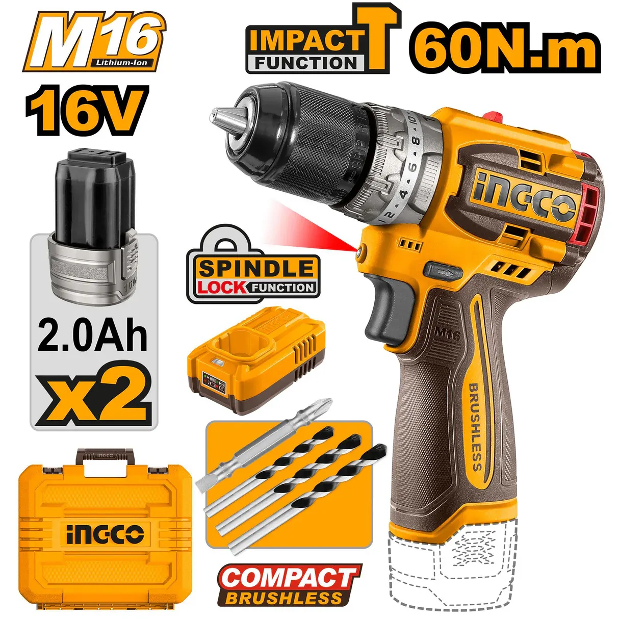 CIDLI16682 - Impact Cordless Brushless Drill