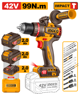 42V MAX Impact Drill Cordless  Brushless motor 99 Nm - CIDLI429982