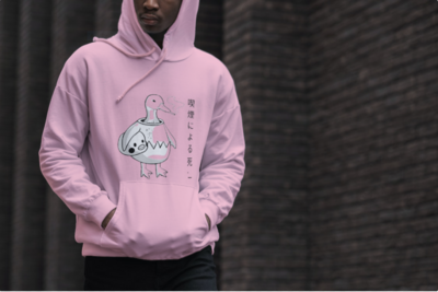pink anti smoking duck unisex hoodie.