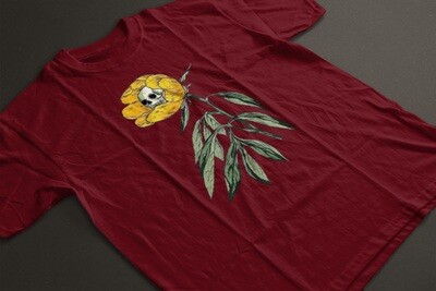 pretentious skullflower unisex round neck t shirt.