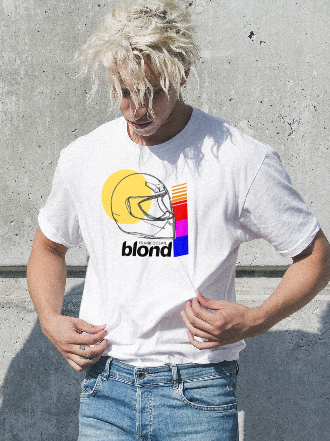 frank ocean blonde unisex round neck t shirt.