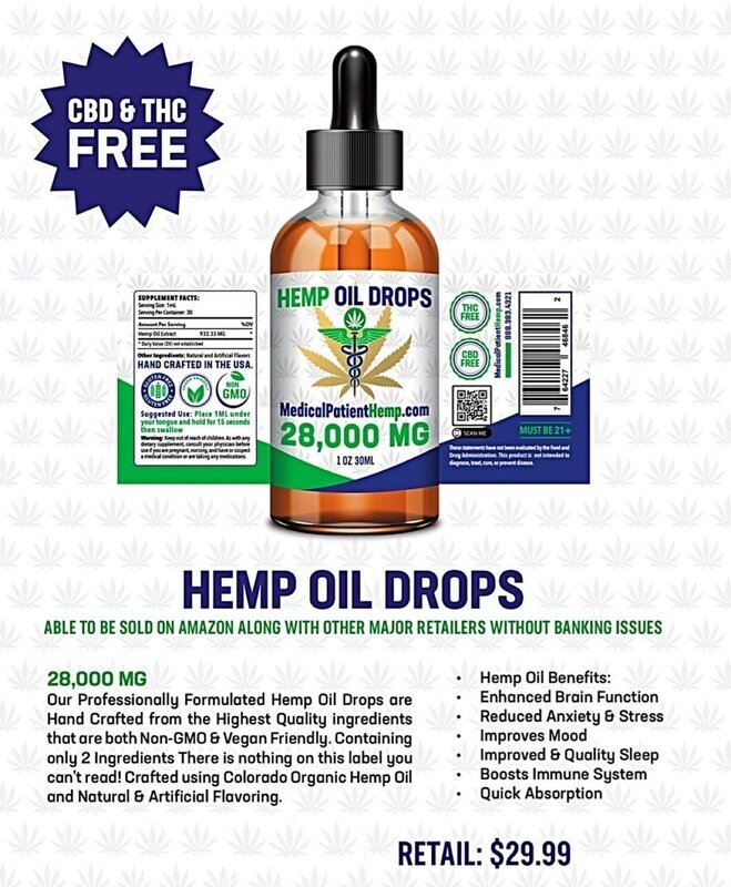 HEMP OIL DROPS CBD & THC FREE