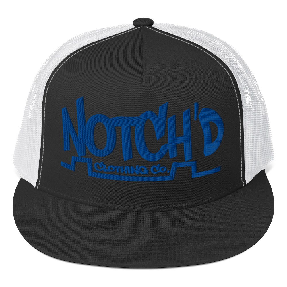 Big Logo Royal Blue Embroidery Trucker Cap -12 Cap Color Combinations (Yupoong 6006)