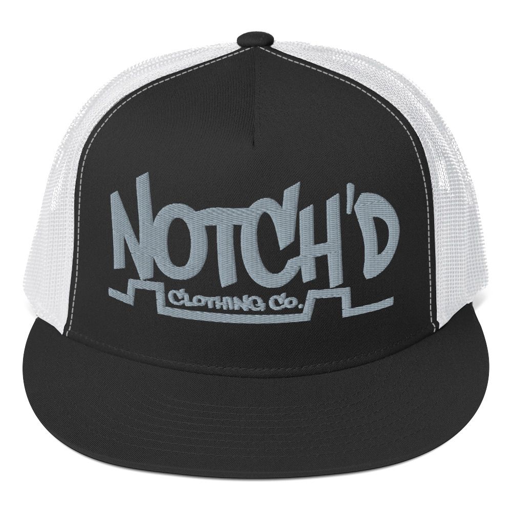 Big Logo Grey Embroidery Trucker Cap -12 Cap Color Combinations (Yupoong 6006)