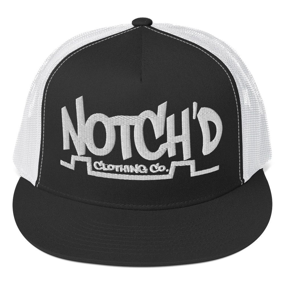 Big Logo White Embroidery Trucker Cap -12 Cap Color Combinations (Yupoong 6006)