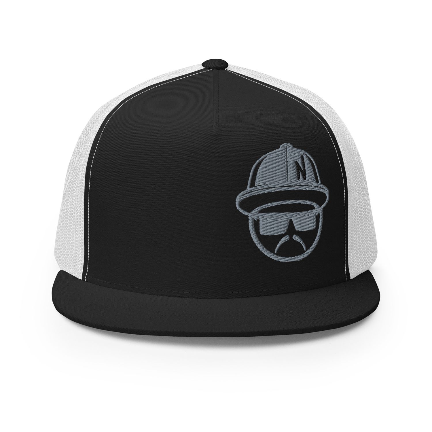 Lowguy Grey Embroidery Trucker Cap -12 Cap Color Combinations (Yupoong 6006)