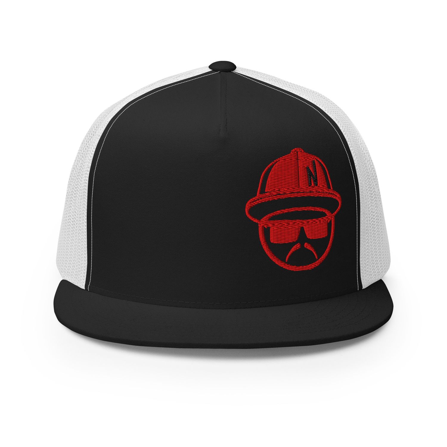 Lowguy Red Embroidery Trucker Cap -12 Cap Color Combinations (Yupoong 6006)