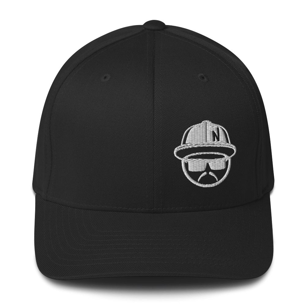 Lowguy Fitted Cap White Embroidery -10 Cap Color Options (Flexfit 6277)