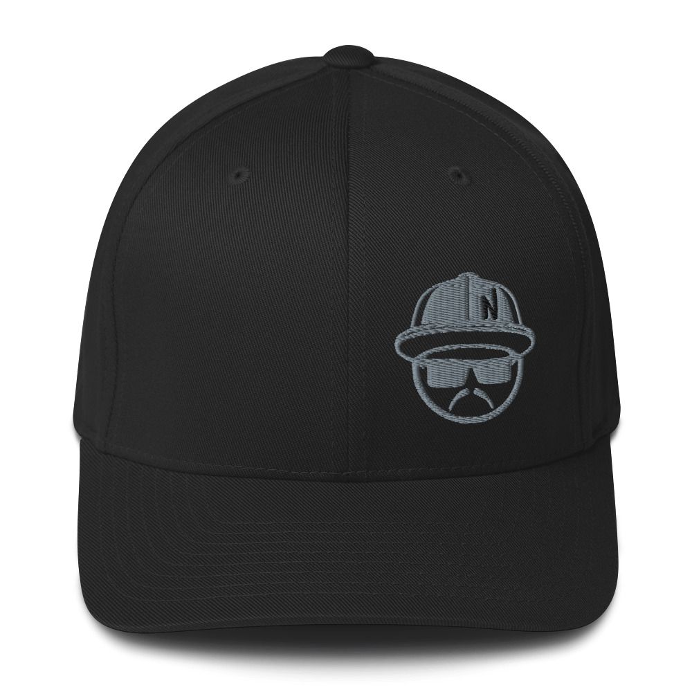 Lowguy Fitted Cap Grey Embroidery -10 Cap Color Options (Flexfit 6277)