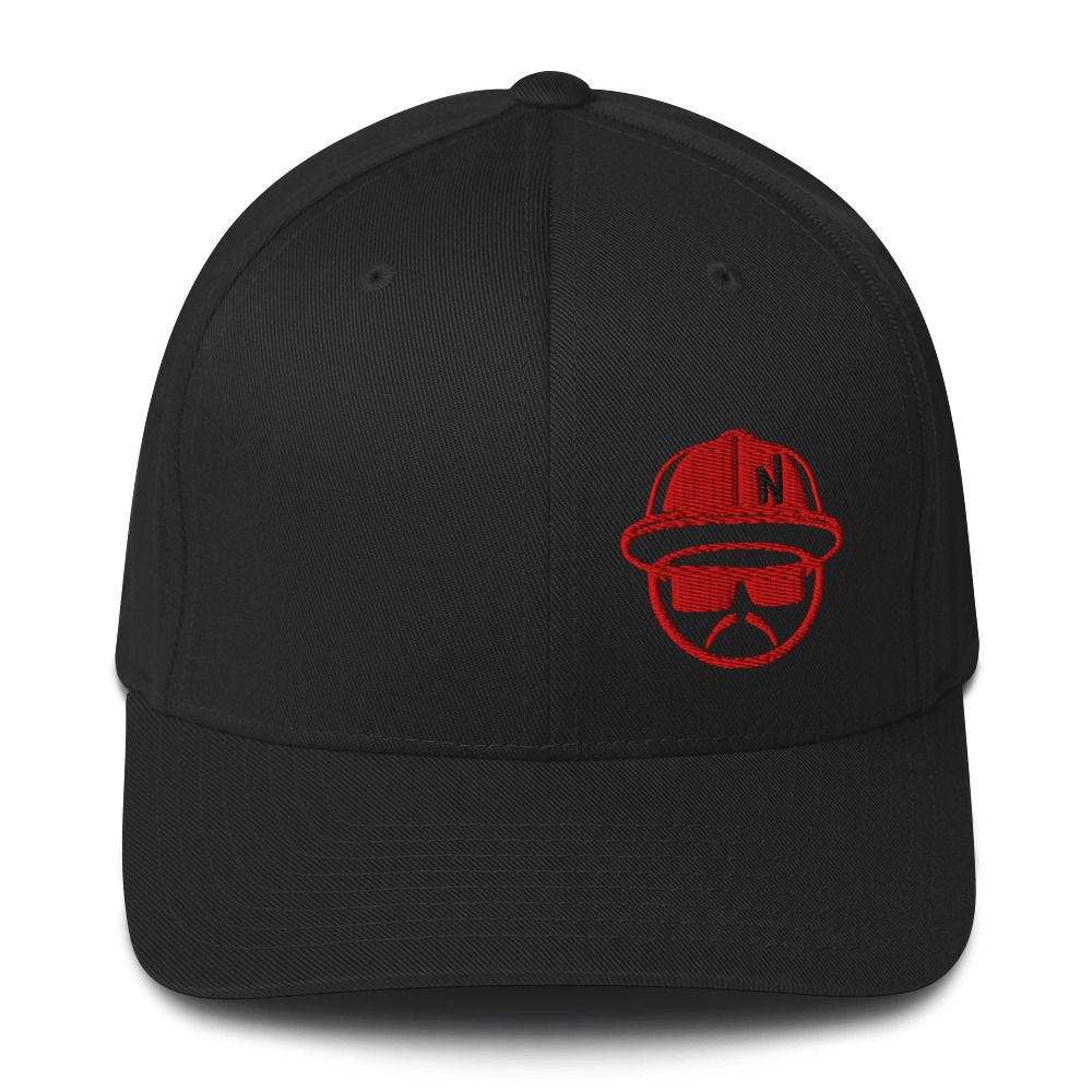 Lowguy Fitted Cap Red Embroidery -10 Cap Color Options (Flexfit 6277)