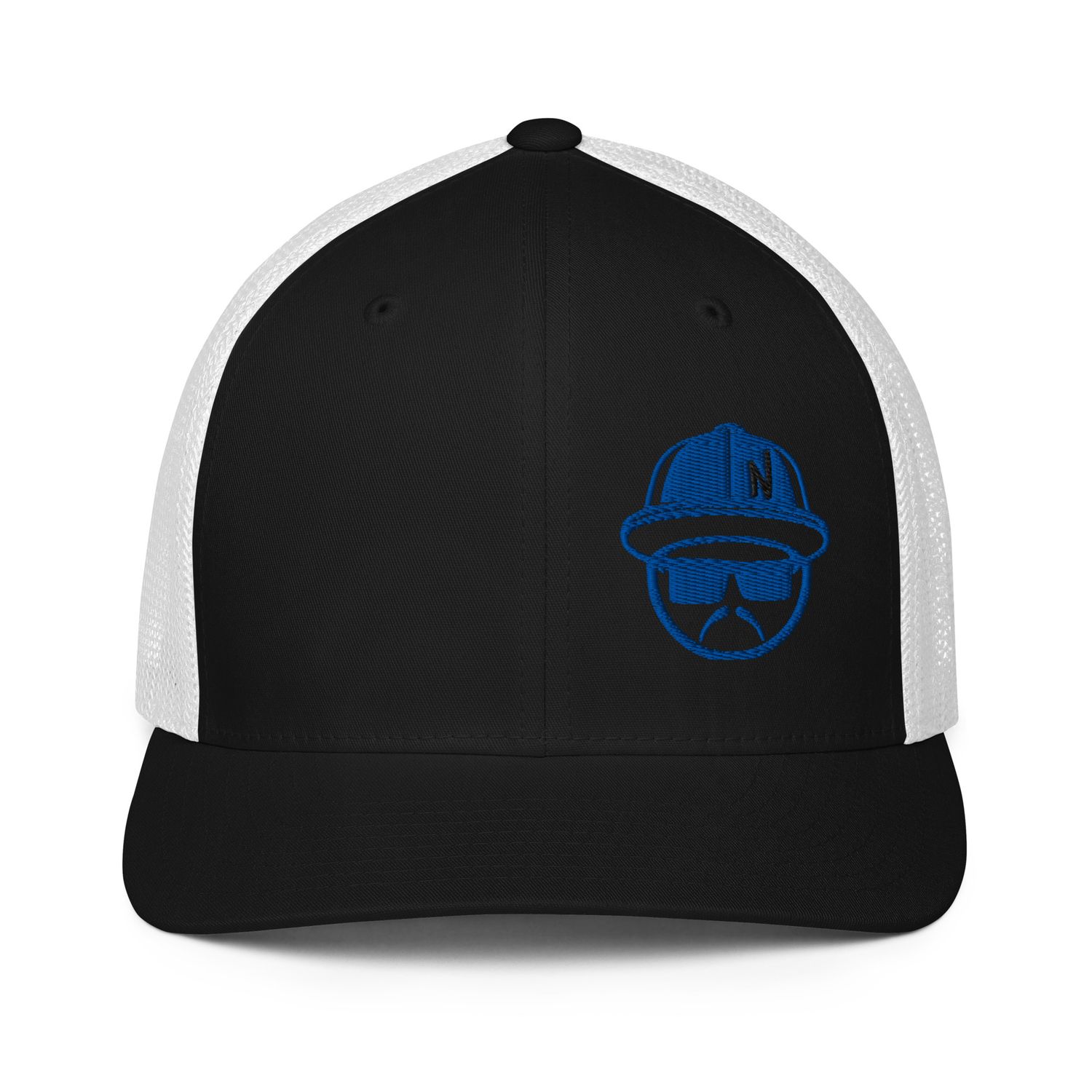 Lowguy Fitted Trucker Hat Royal Blue Embroidery -5 Hat Color Options (Flexfit 6511)