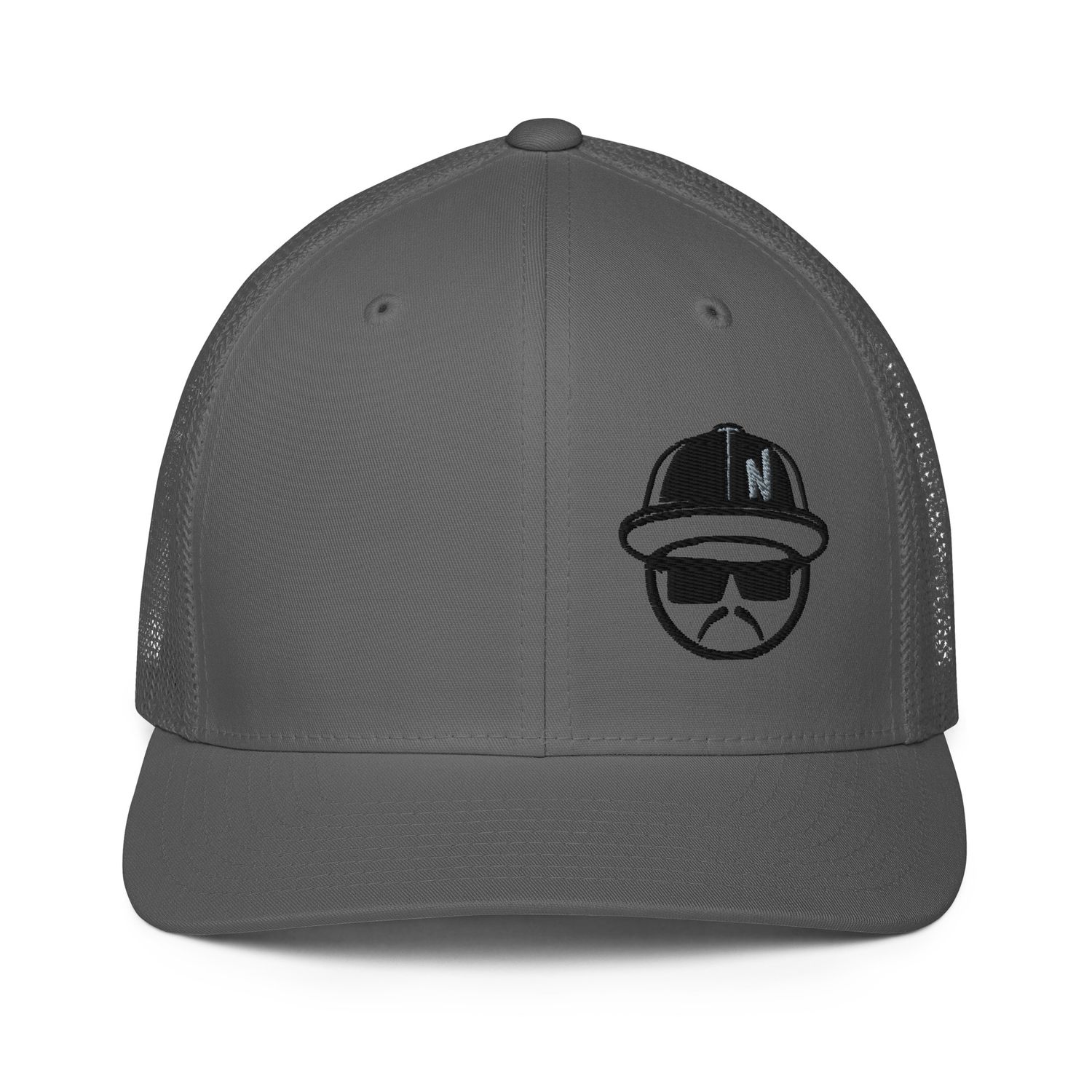 Lowguy Fitted Trucker Hat Black Embroidery -5 Hat Color Options (Flexfit 6511)