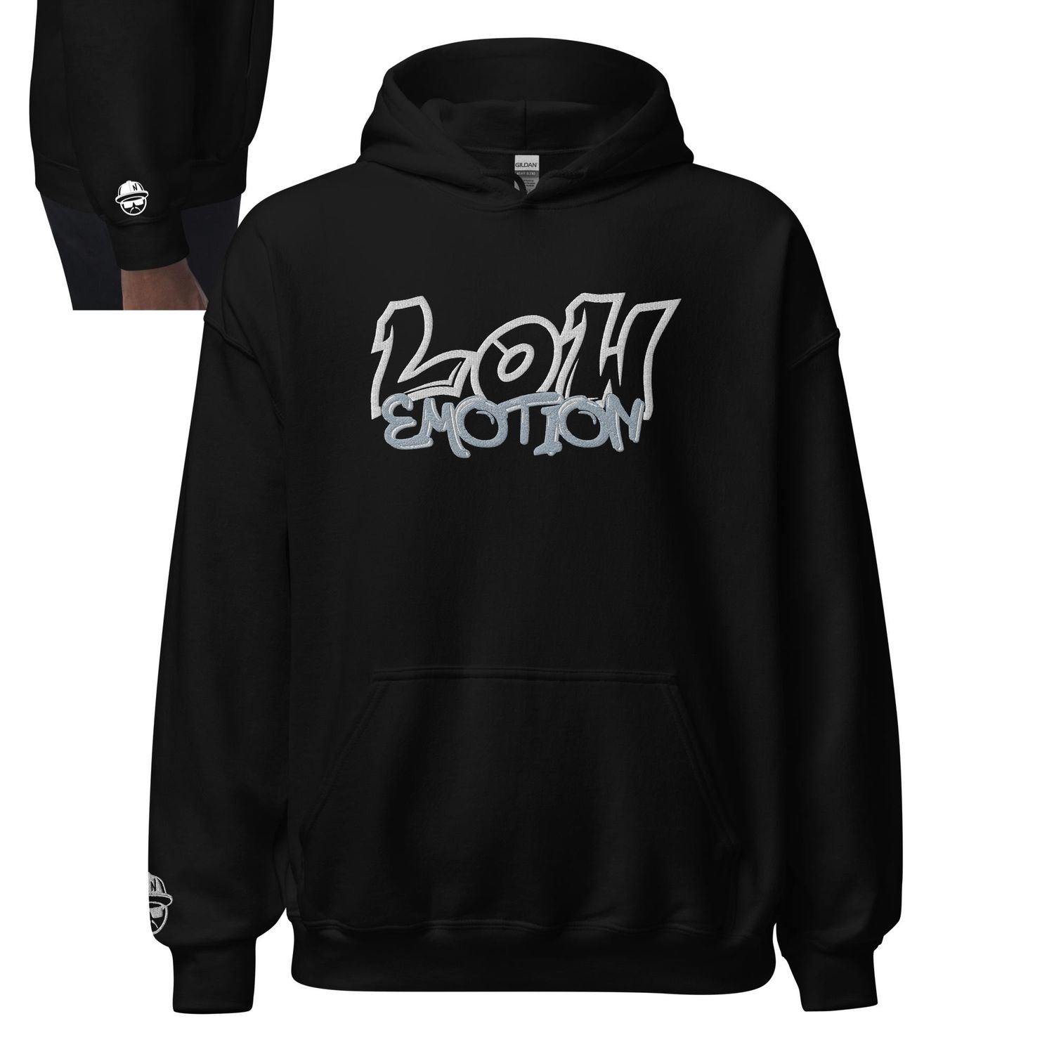 LE Logo Embroidered Hoodie (Gildan 18500) 