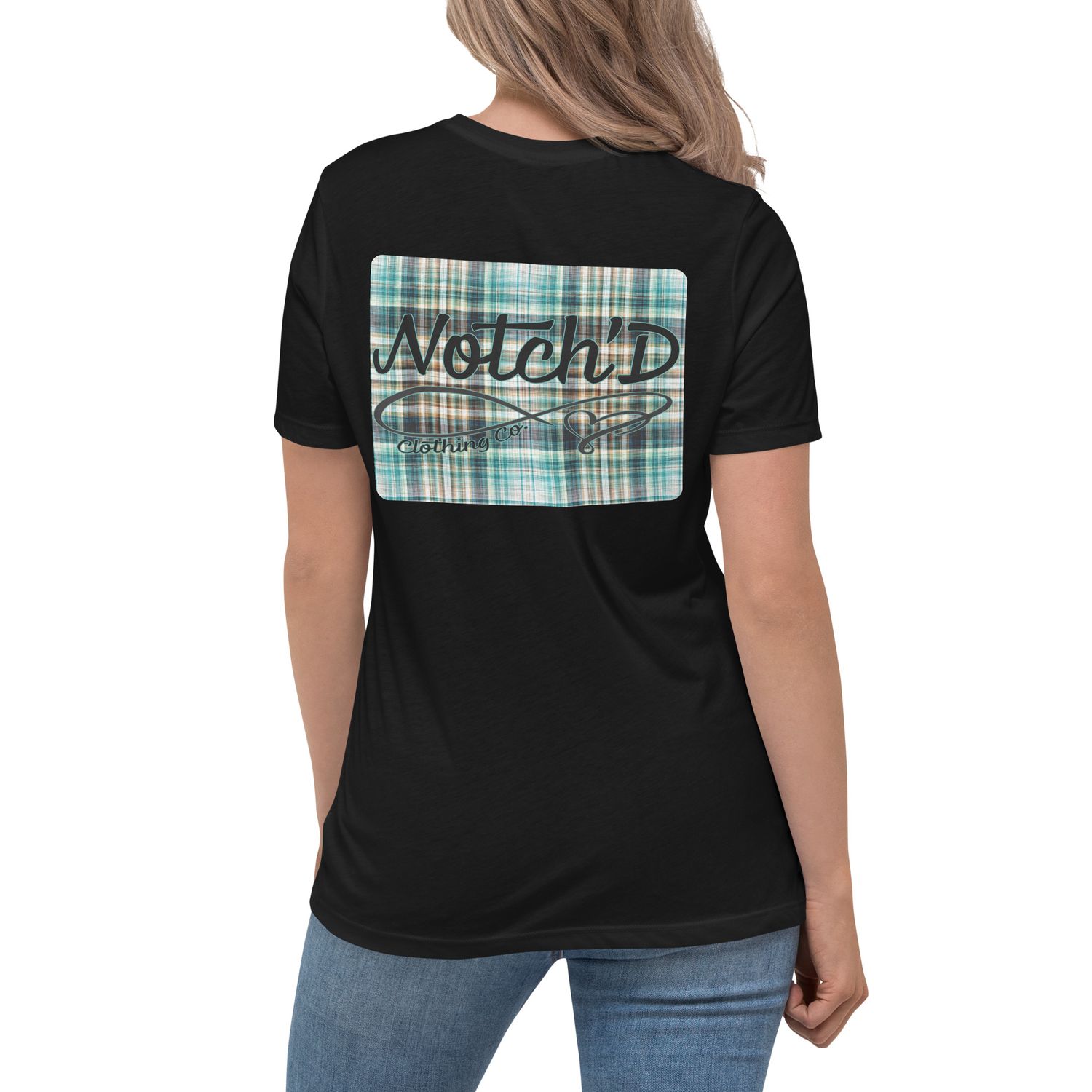 Plaid Women&#39;s Relaxed T-Shirt (Bella + Canvas 6400)