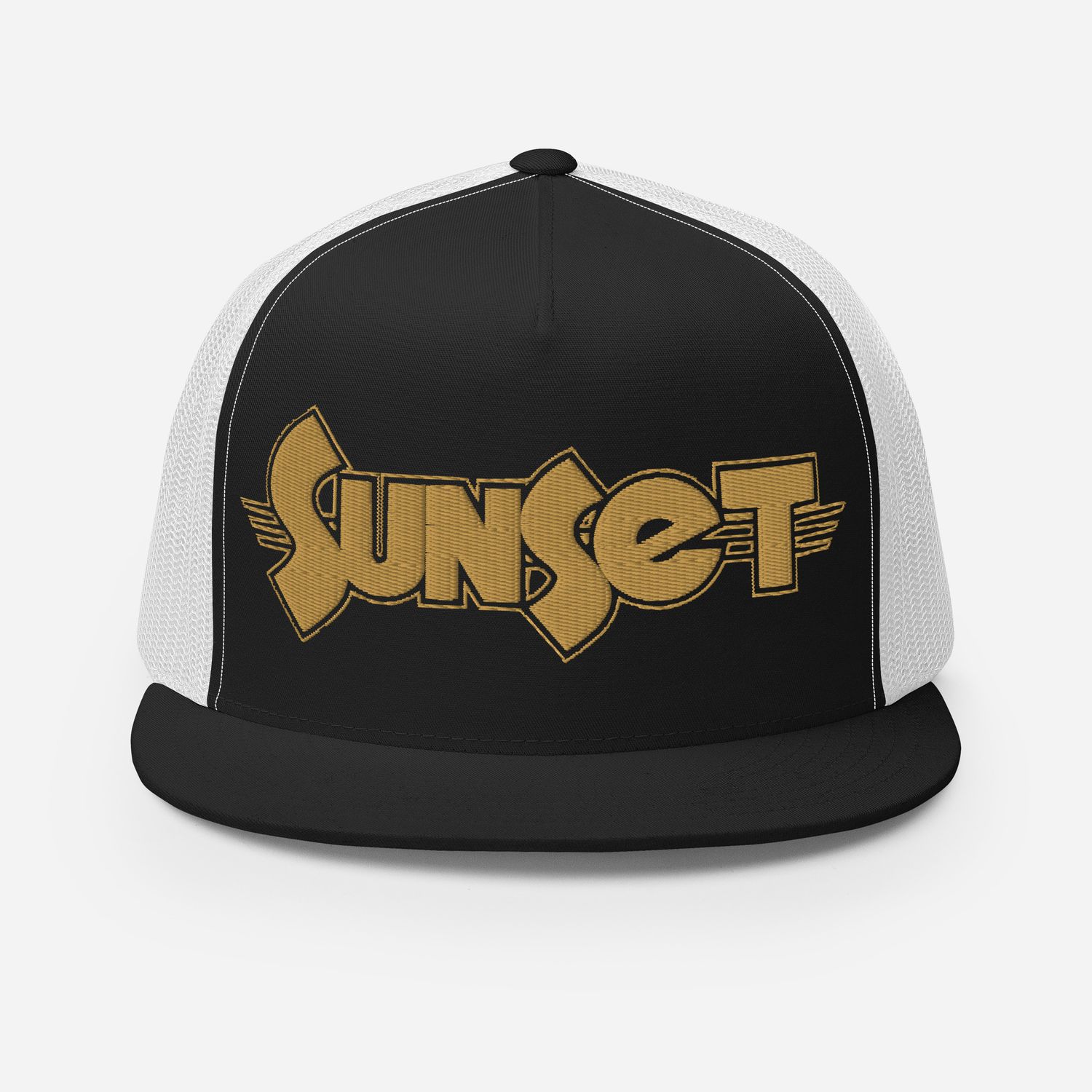 SunSet 3d Puff Embroidery Trucker Cap
