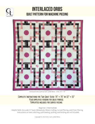 Interlaced Orbs Quilt Pattern - PDF Download