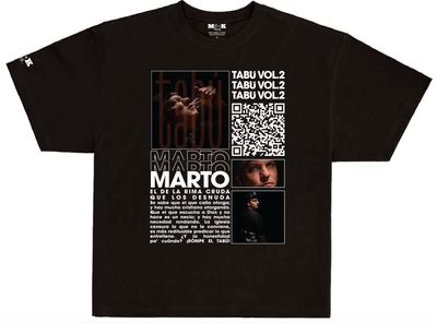 Playera Marto Tabú Vol. 2 Negra ENVÍO GRATIS