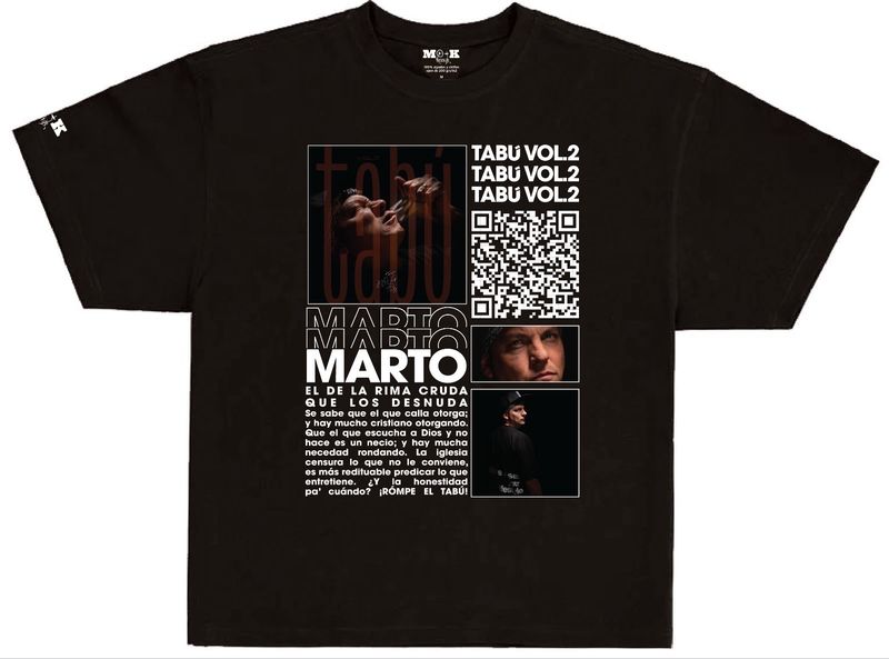 Playera Marto Tabú Vol. 2 Negra ENVÍO GRATIS