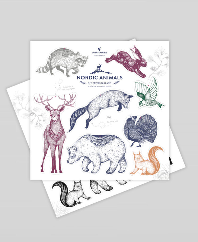 Garland Nordic animals