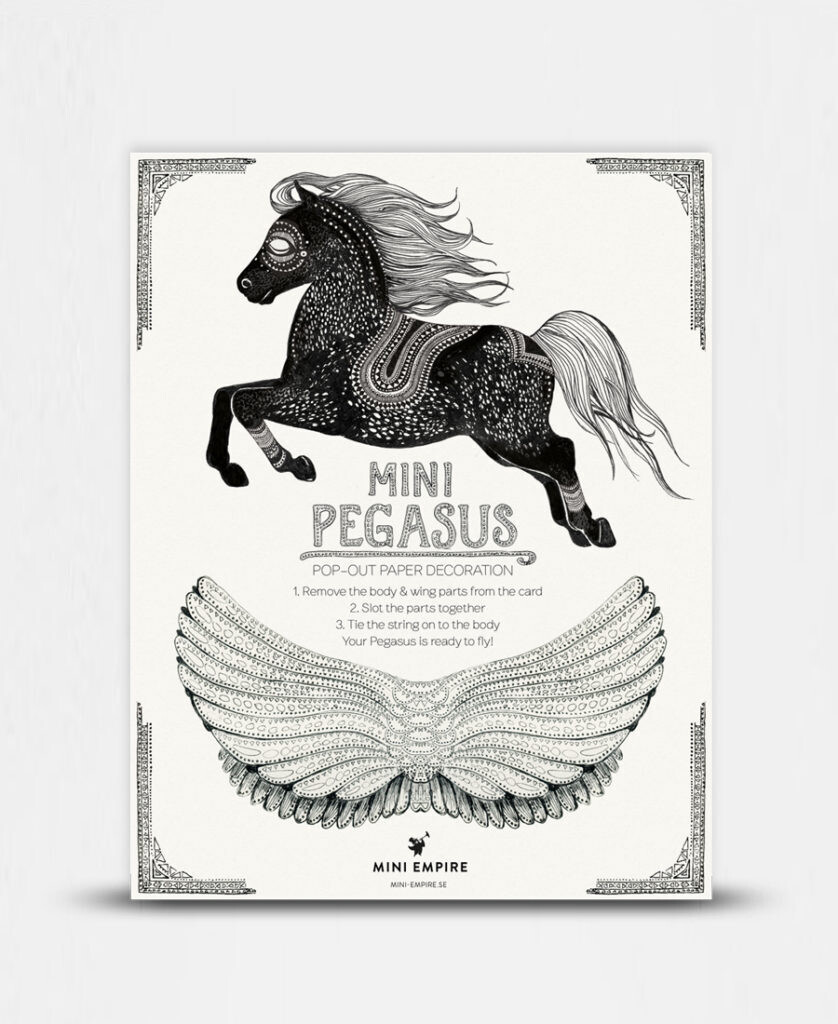 Pop out card Pegasus