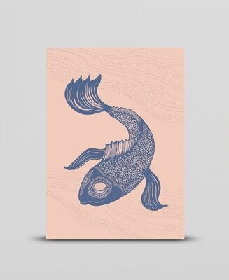 Mini print Blue fish