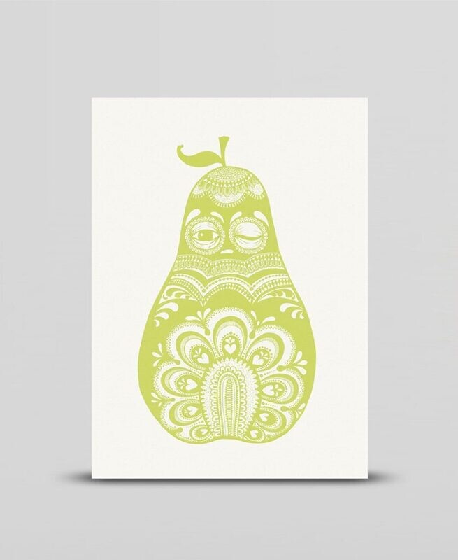 Mini print Green pear