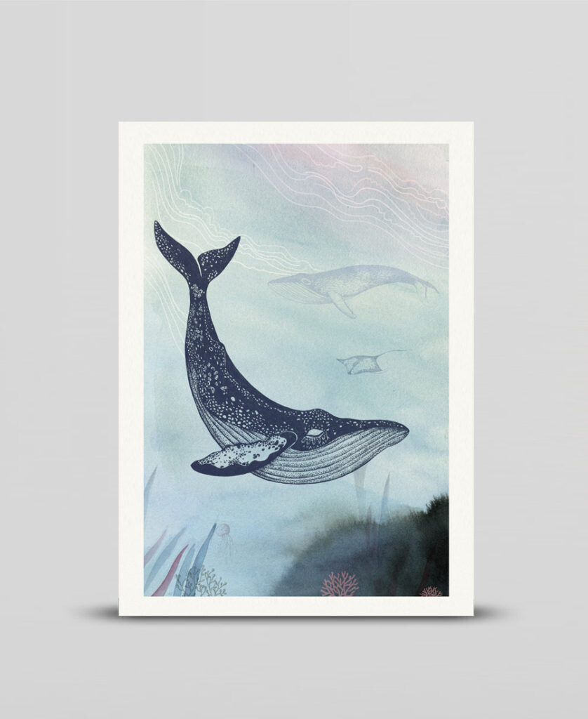 Mini print Whale