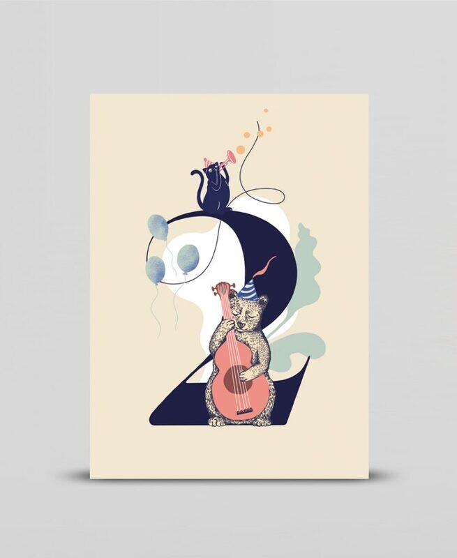 Mini print Happy two