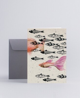 Folded card Deep sea grey