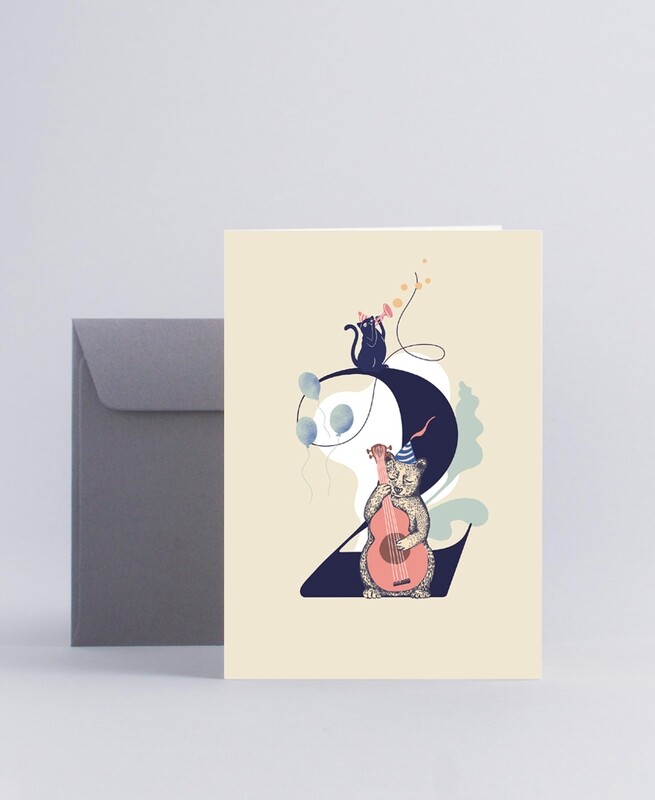 Folded card Happy two