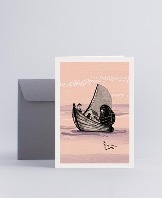 Folded card Sailing
