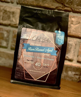 Chef Bob's Rum Barrel Aged Hot Buttered Rum Flavored Coffee {LIMITED EDITION} Chef Bob's Rum Barrel Aged Hot Buttered Rum Flavored Coffee {LIMITED EDITION}