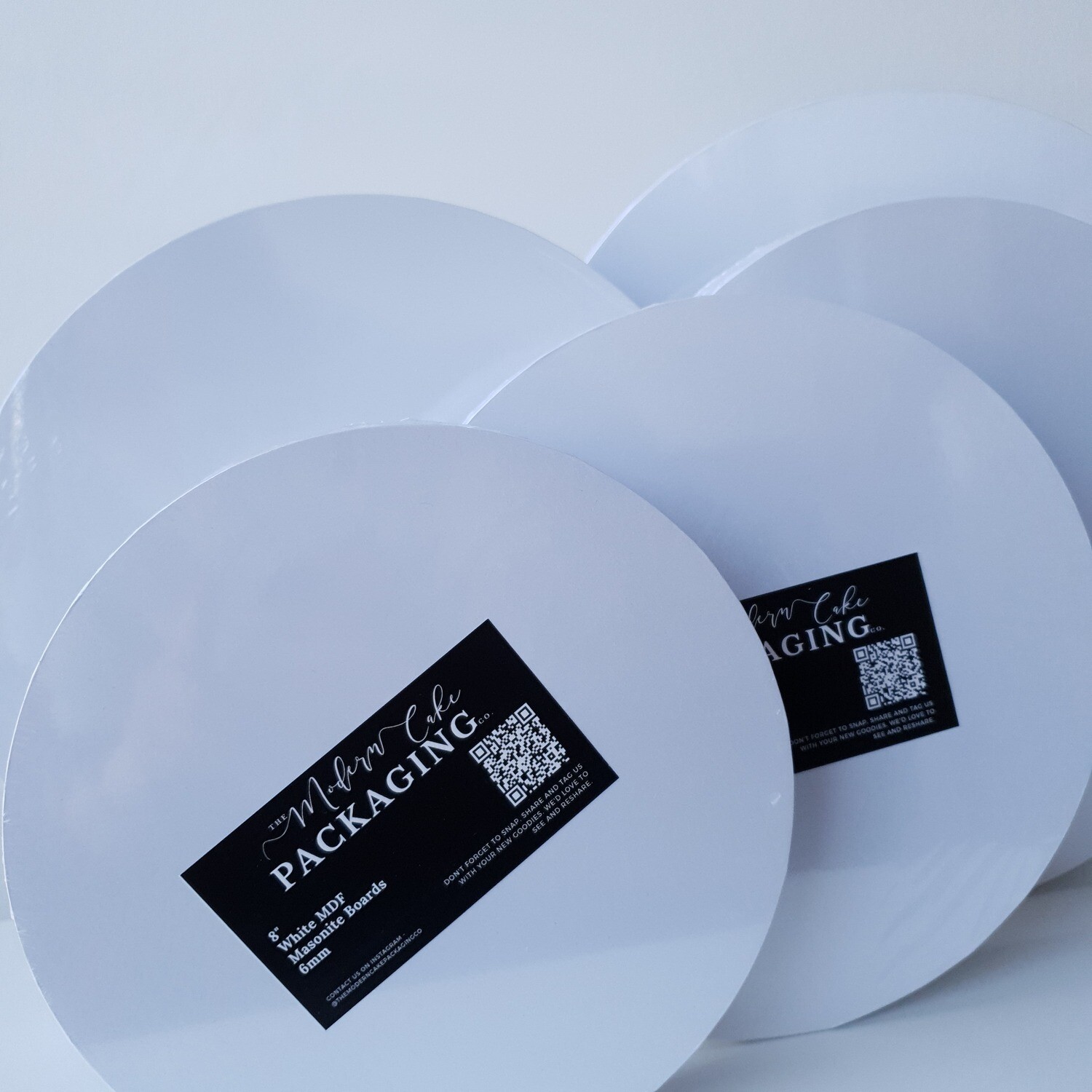 10&quot; Premium White Masonite Round Boards 6mm (pack of 5)