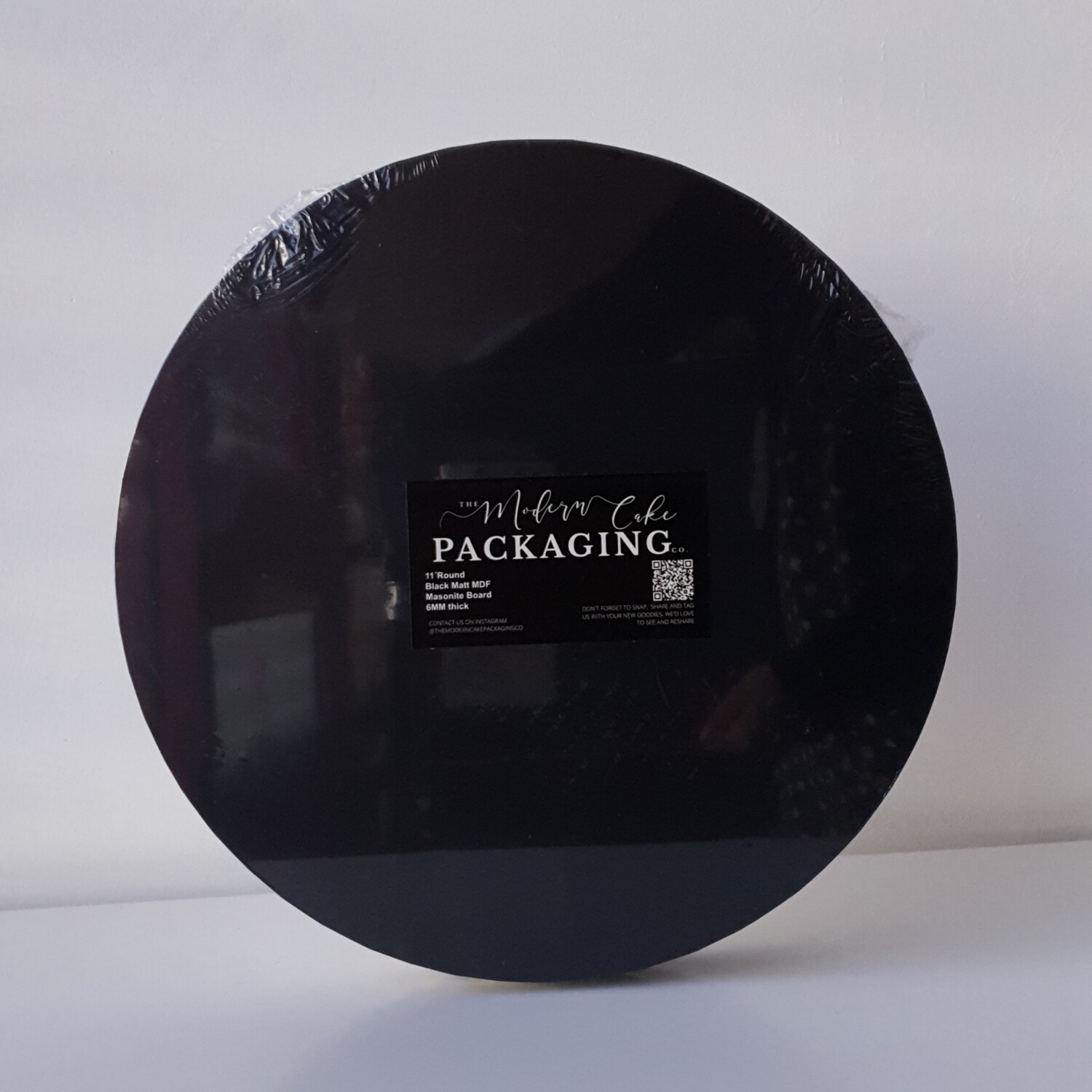 11&quot; Premium Black Masonite Round Boards 6mm (Pack of 5)