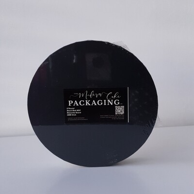 8&quot; Premium Black Masonite Round Boards 6mm (Pack of 5)