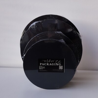 9" Premium Black Masonite Round Boards 6mm (Pack of 5)